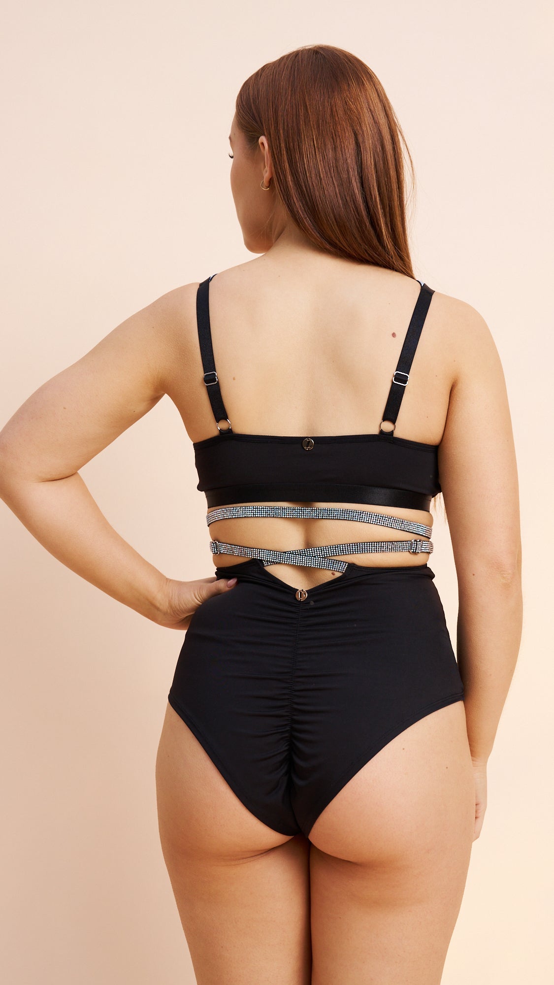 Ivy Diamante Top - Black
