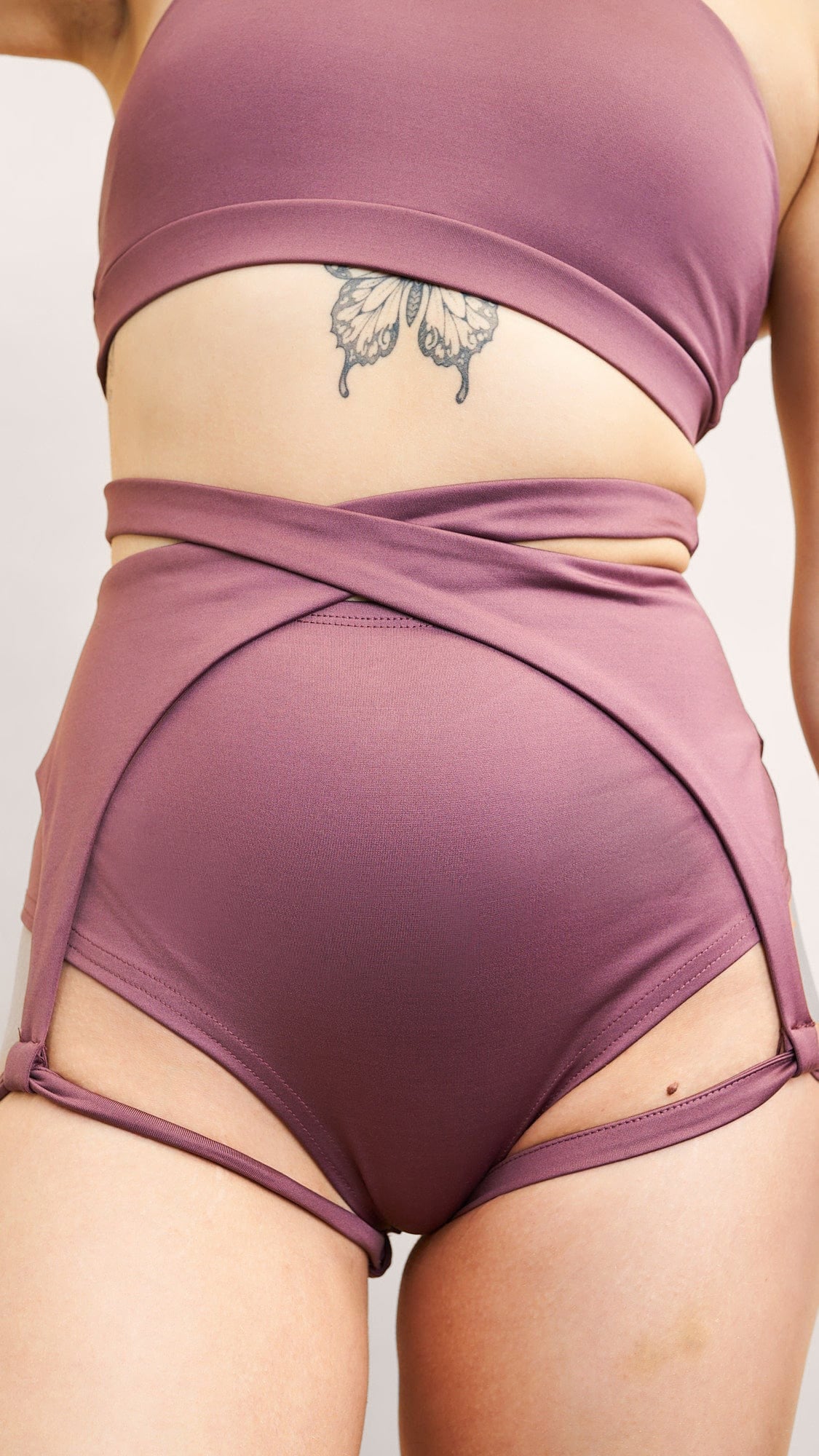 Iris High Waist Bottoms - Elderberry