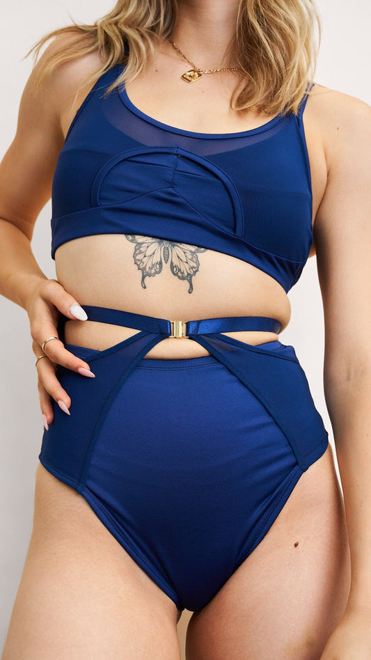 Loretta High Waist Bottoms - Navy