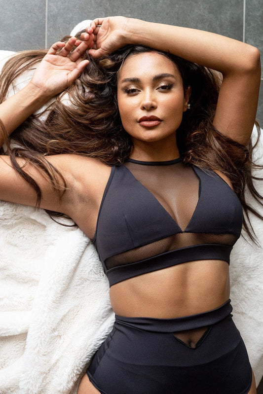 Addison Mesh Top - Black