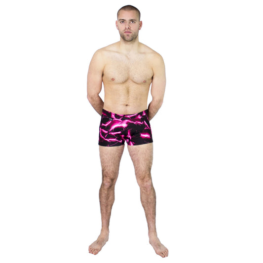 Pink Lightning Print Shorts